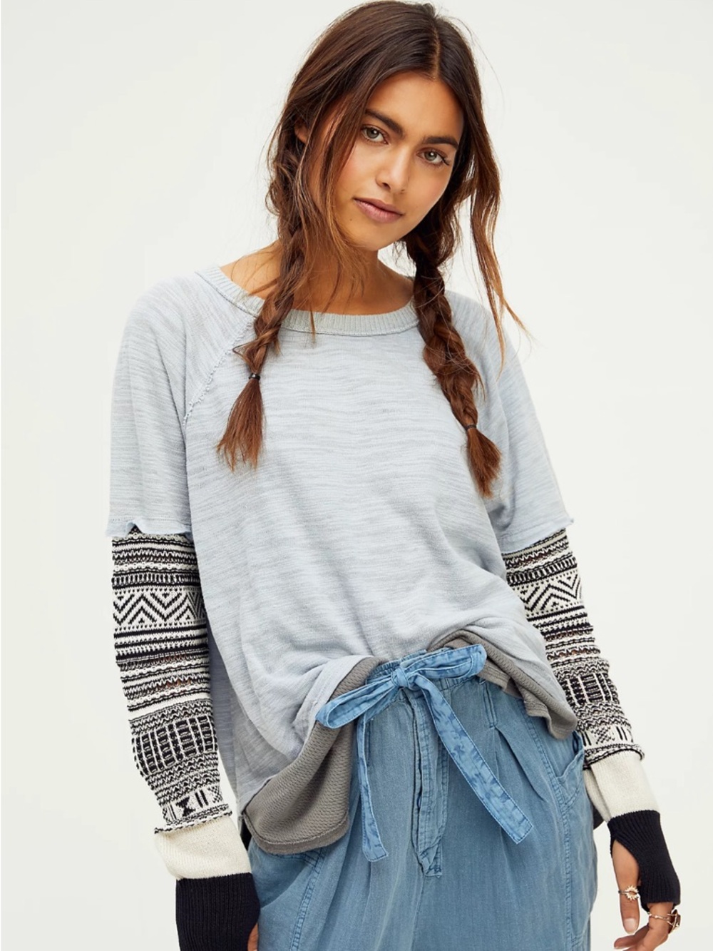 We the Free by Free People Jordan Tee Long Sleeve Size XS